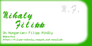 mihaly filipp business card