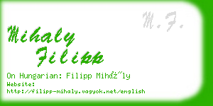 mihaly filipp business card